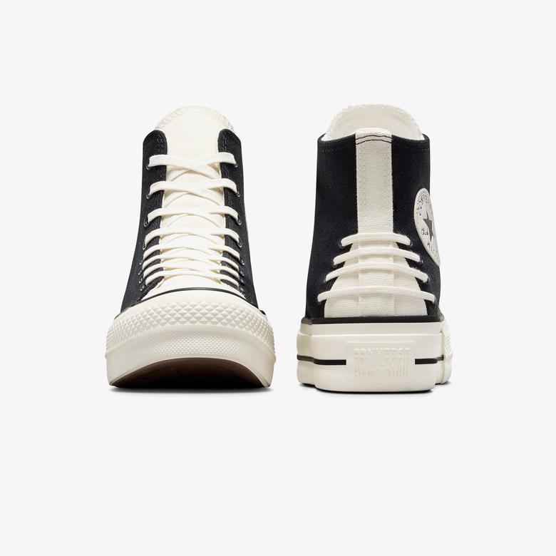 Converse Chuck Taylor All Star Crafted Laces Lift Unisex Siyah Platform Sneaker