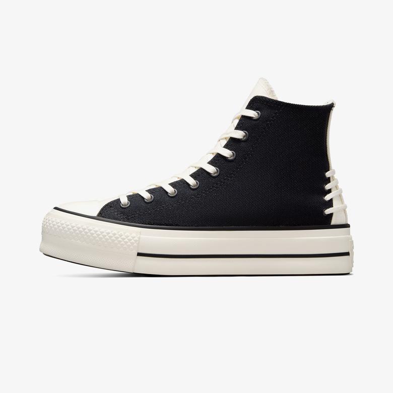 Converse Chuck Taylor All Star Crafted Laces Lift Unisex Siyah Platform Sneaker
