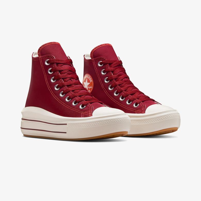 Converse Chuck Taylor All Star Move Platform Unisex Kırmızı Platform Sneaker