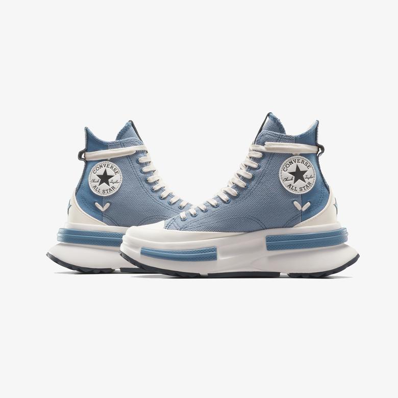 Converse Run Star Legacy CX Hi Platform Crafted Laces Kadın Mavi Sneaker