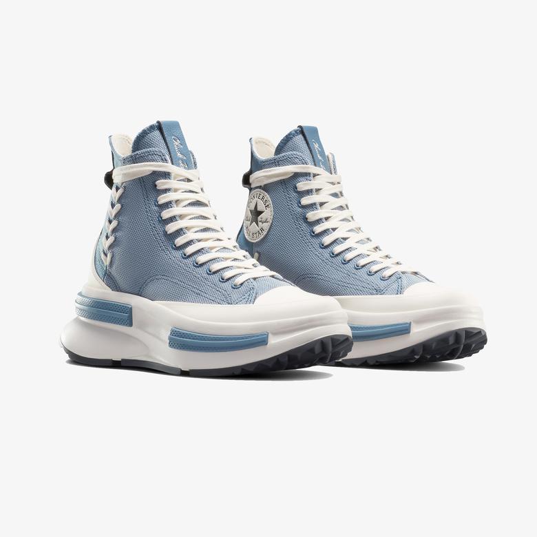 Converse Run Star Legacy CX Hi Platform Crafted Laces Kadın Mavi Sneaker
