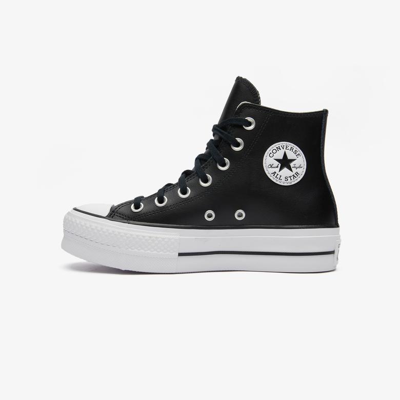 Converse Chuck Taylor All Star High Lift Platform Deri Unisex Siyah Sneaker