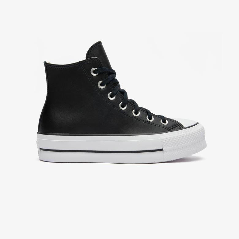 Converse Chuck Taylor All Star High Lift Platform Deri Unisex Siyah Sneaker