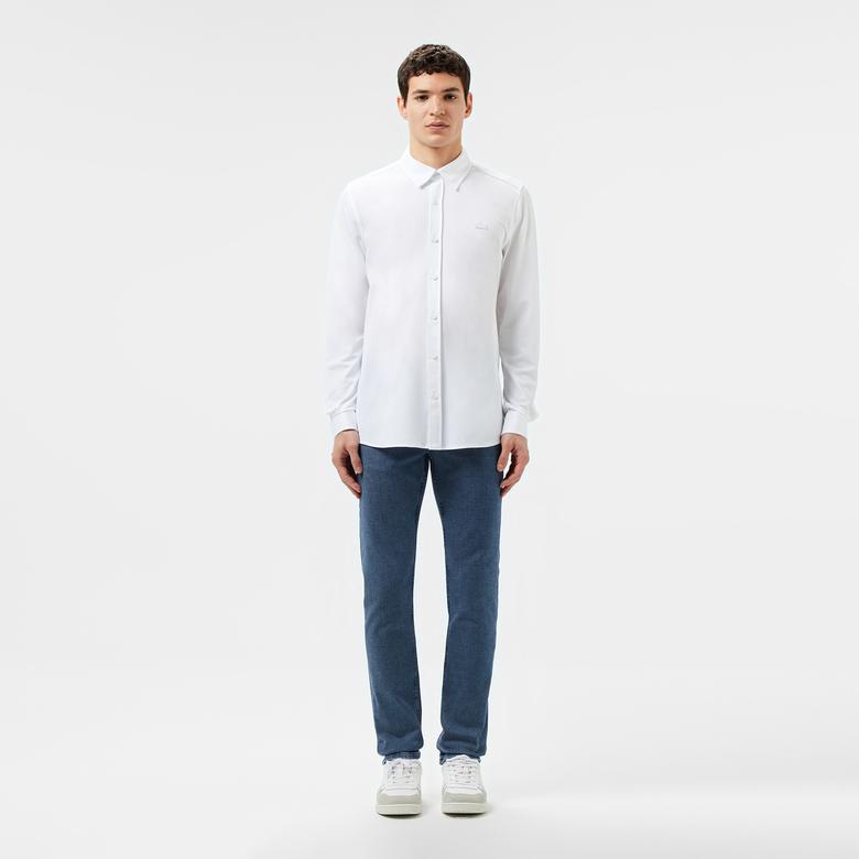 Lacoste Erkek Slim Fit Beyaz Gömlek