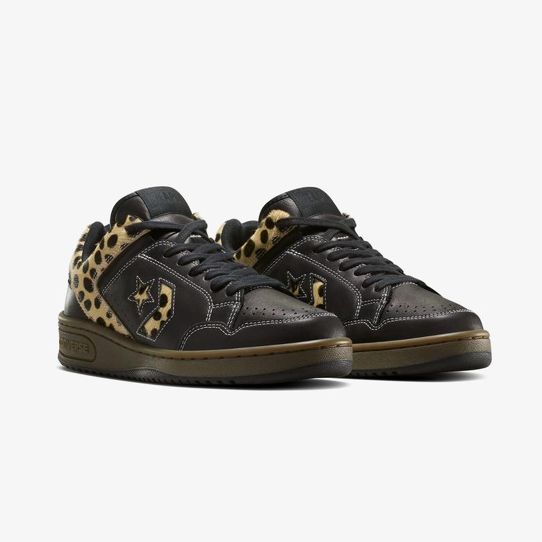 Converse Weapon Pony Hair Unisex Siyah Deri Sneaker