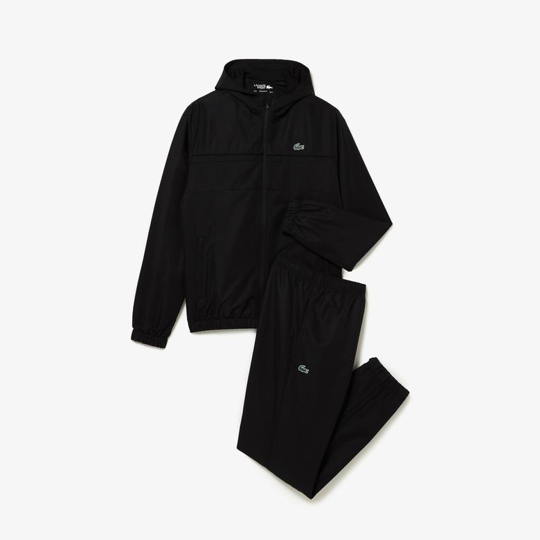 Lacoste Erkek Regular Fit Kapüşonlu Siyah Eşofman Takımı