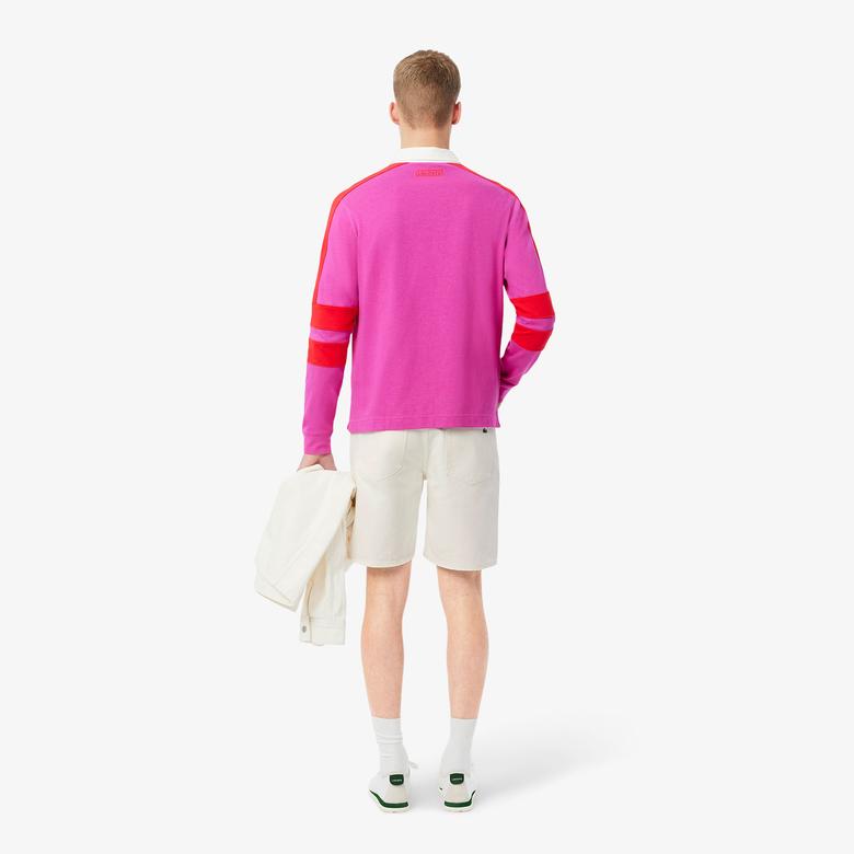 Lacoste Erkek Straight Fit Denim Beyaz Bermuda