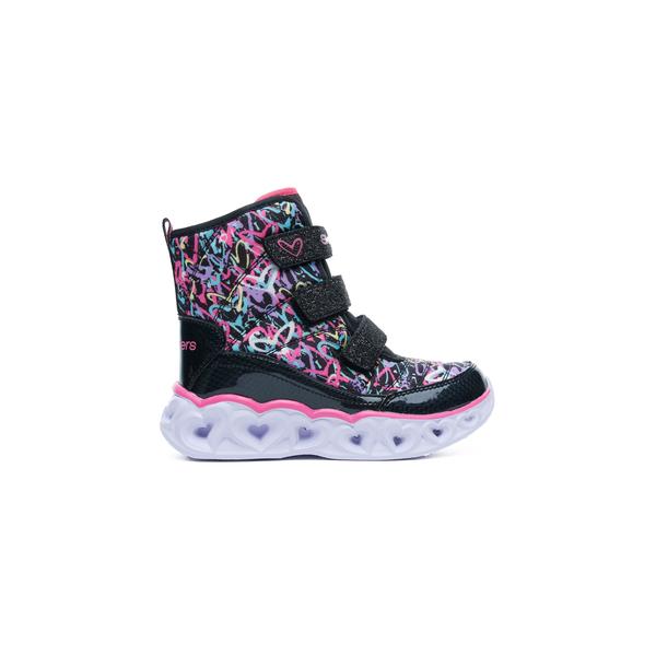 Skechers Heart Lights Çocuk Siyah Bot