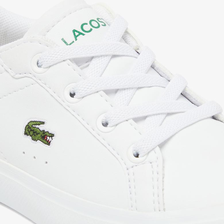 Lacoste Powercourt Bebek Beyaz/Yeşil Sneaker