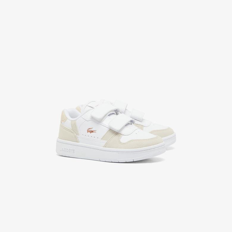 Lacoste T-Clip Çocuk Beyaz/Pembe Sneaker