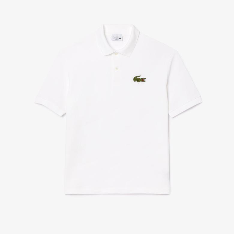 Lacoste Ribbed Collar Unisex Beyaz Polo