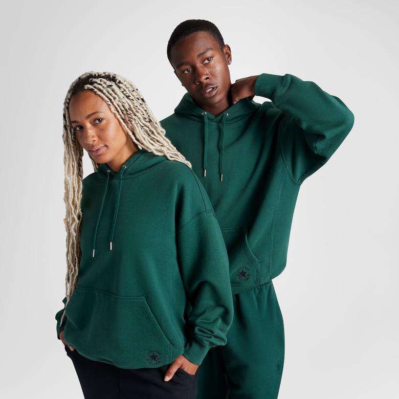 Converse Classic Unisex Loose Fit Yeşil Hoodie