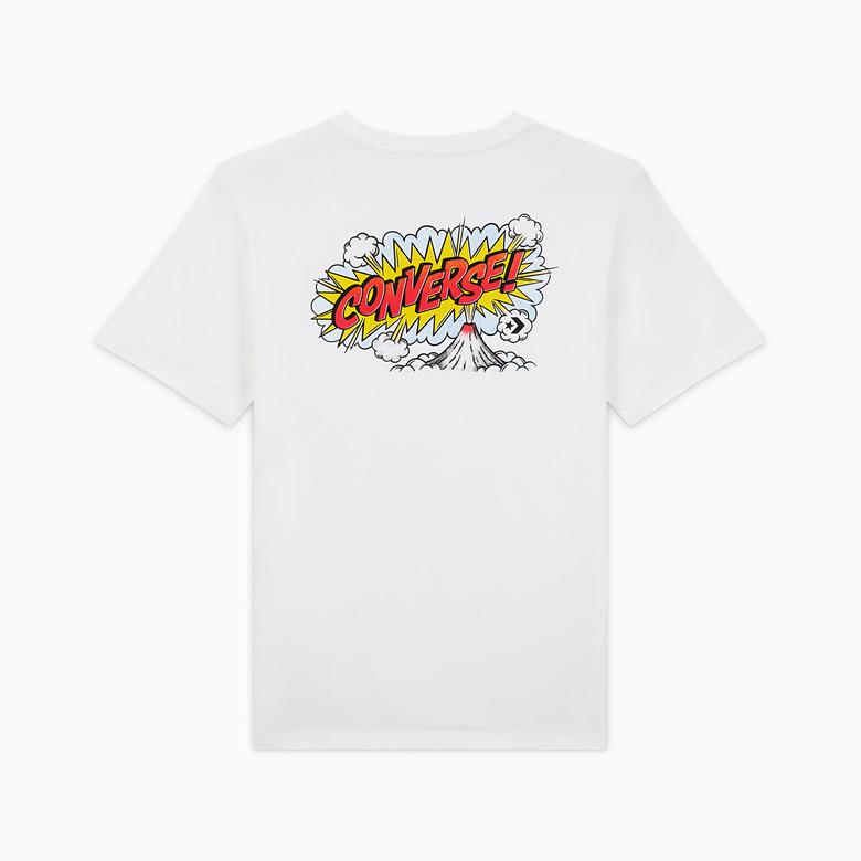 Converse Classic Erkek Grafik Baskılı Beyaz T-Shirt