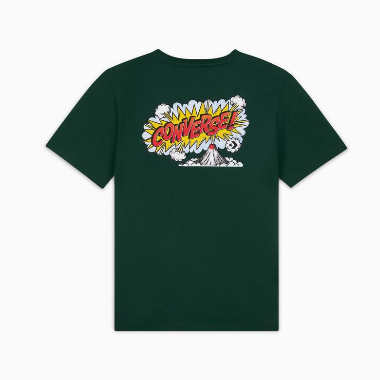 Converse Classic Erkek Grafik Baskılı Yeşil T-Shirt