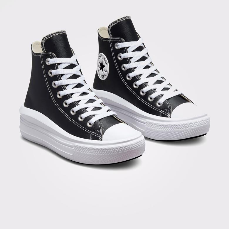 Converse Chuck Taylor All Star Move Platform Foundational Leather Unisex Siyah Sneaker