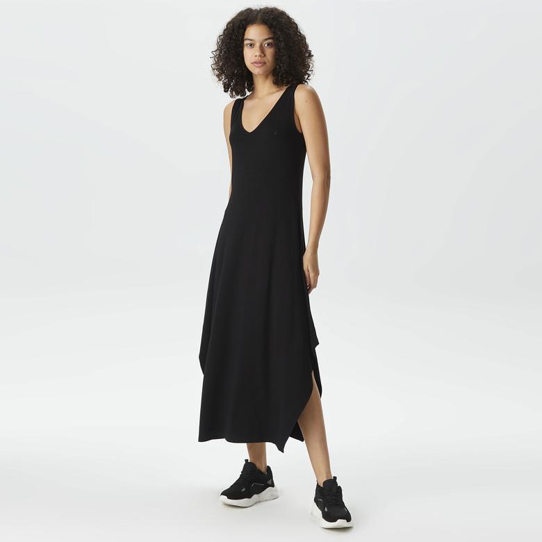 Nautica Kadın Siyah Relaxed Fit Askılı Elbise