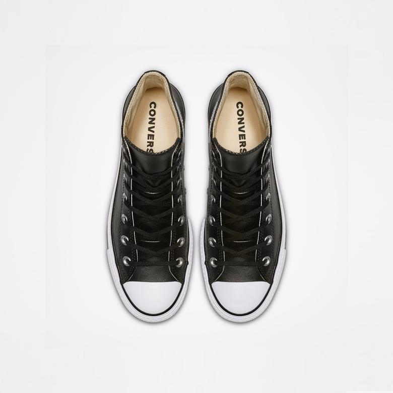 Converse Chuck Taylor All Star High Lift Platform Deri Unisex Siyah Sneaker