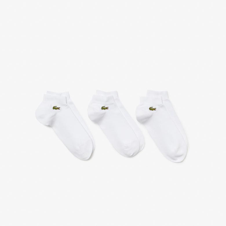 Lacoste SPORT Erkek 3'lü Beyaz Çorap