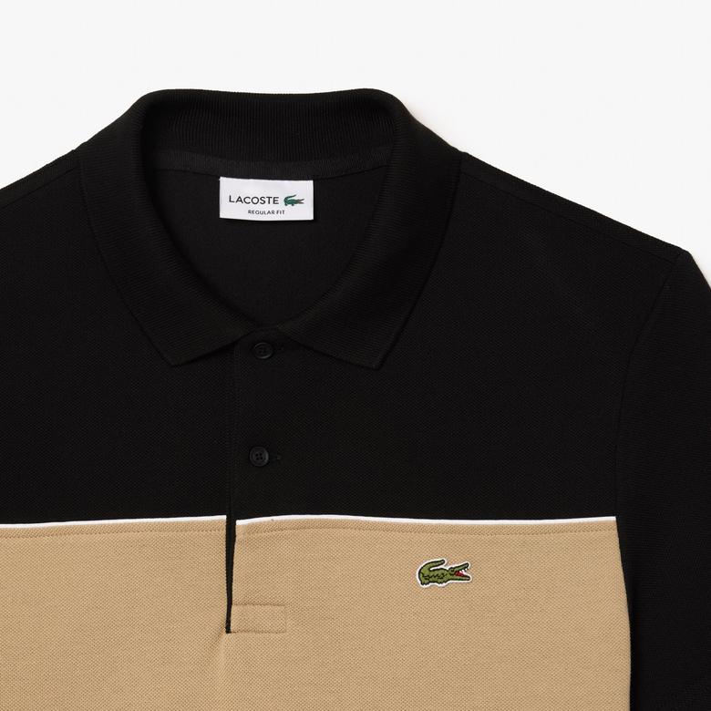 Lacoste Erkek Regular Fit Renk Bloklu Siyah Polo