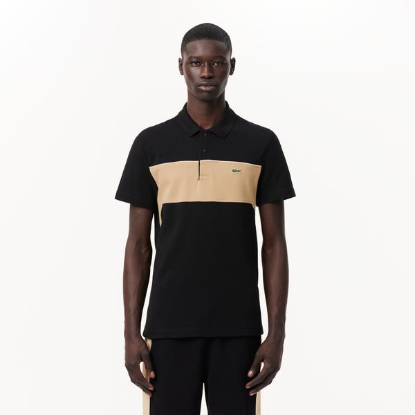 Lacoste Erkek Regular Fit Renk Bloklu Siyah Polo