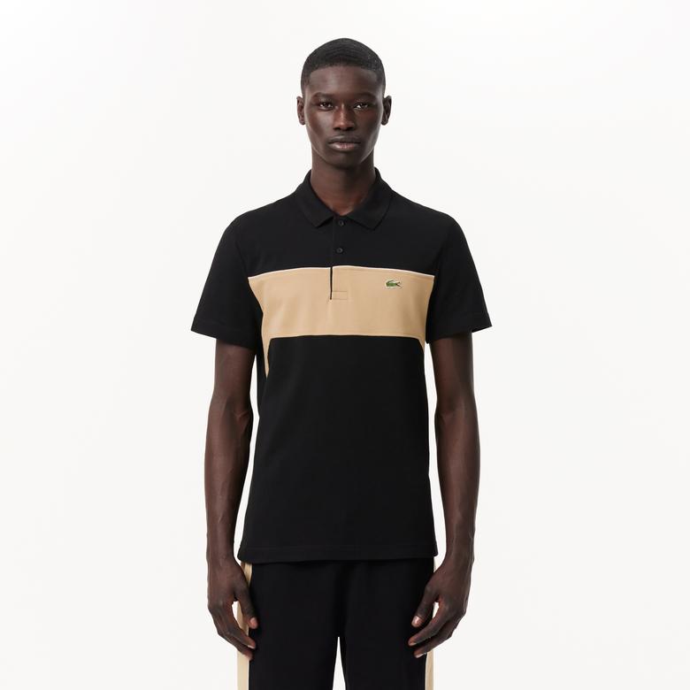 Lacoste Erkek Regular Fit Renk Bloklu Siyah Polo