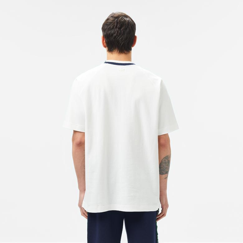 Lacoste Erkek Bisiklet Yaka Beyaz T-Shirt