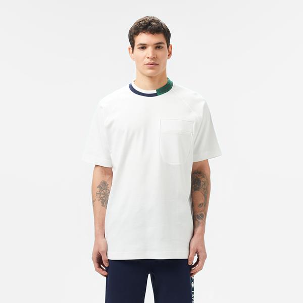 Lacoste Erkek Bisiklet Yaka Beyaz T-Shirt