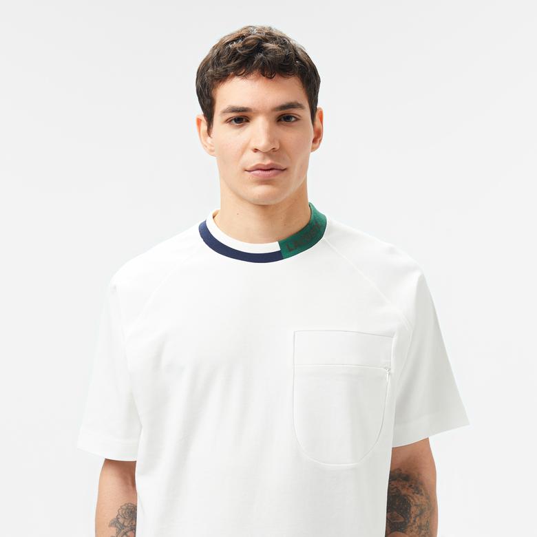 Lacoste Erkek Bisiklet Yaka Beyaz T-Shirt