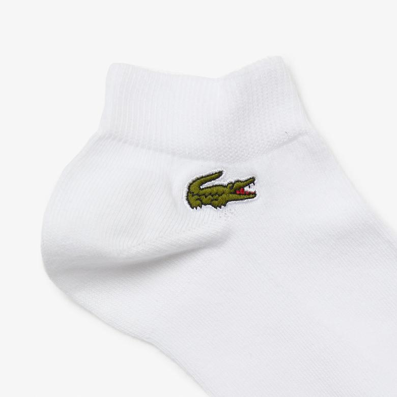 Lacoste SPORT Erkek 3'lü Beyaz Çorap