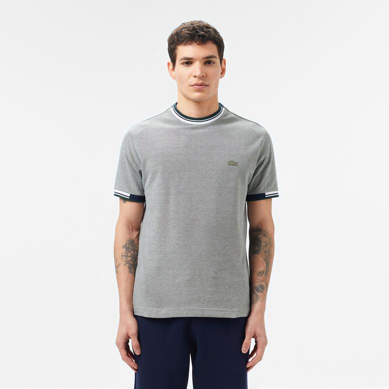 Lacoste Erkek Regular Fit Bisiklet Yaka Gri T-Shirt