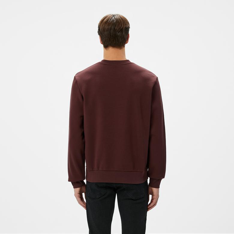 Lacoste Erkek Classic Fit Bisiklet Yaka Bordo Sweatshirt