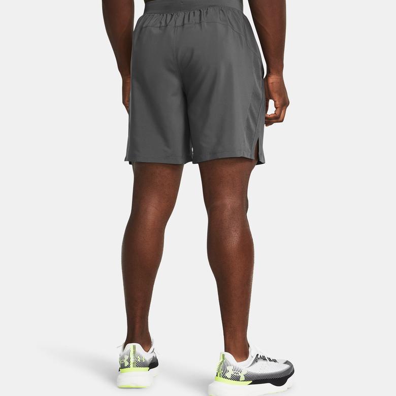 Under Armour Launch 7 inch Erkek Gri Antrenman Şortu