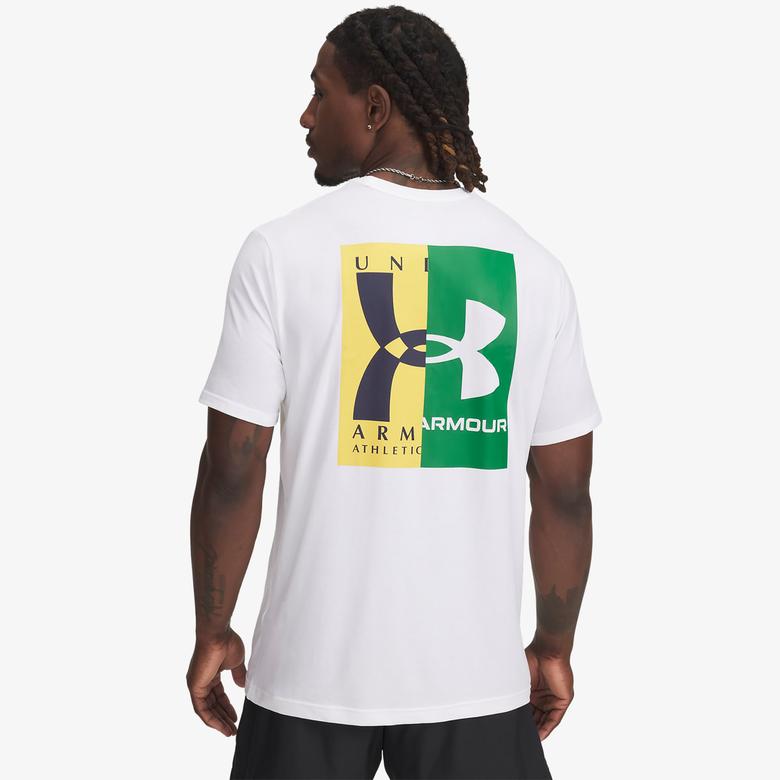 Under Armour Evol 60/40s Logo Erkek Beyaz T-Shirt