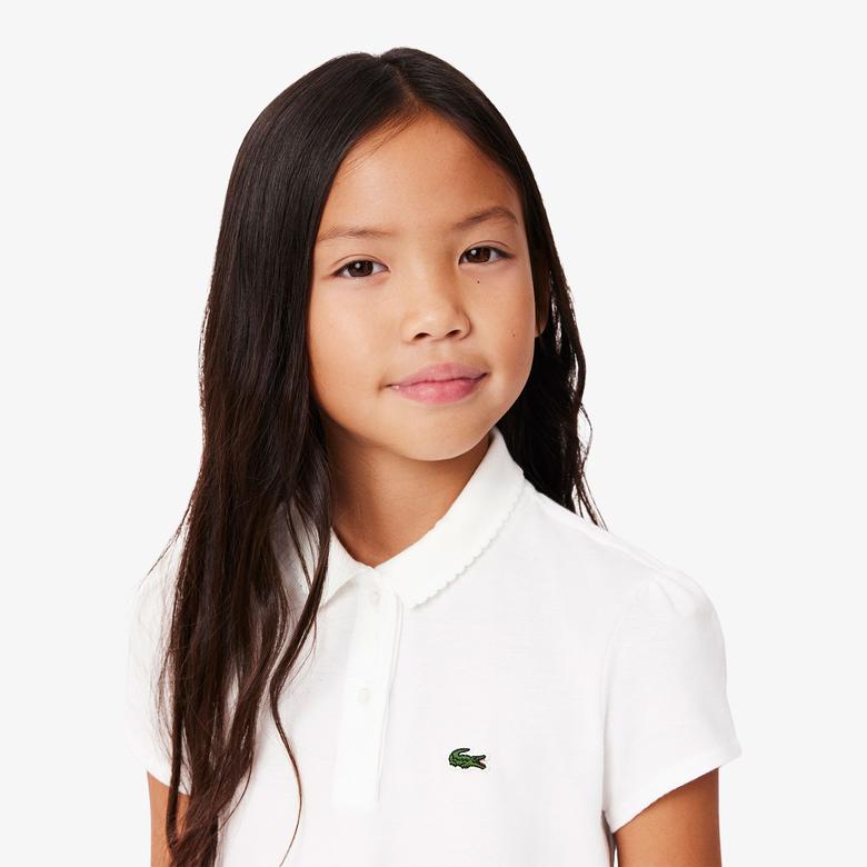 Lacoste Kız Çocuk Beyaz Polo