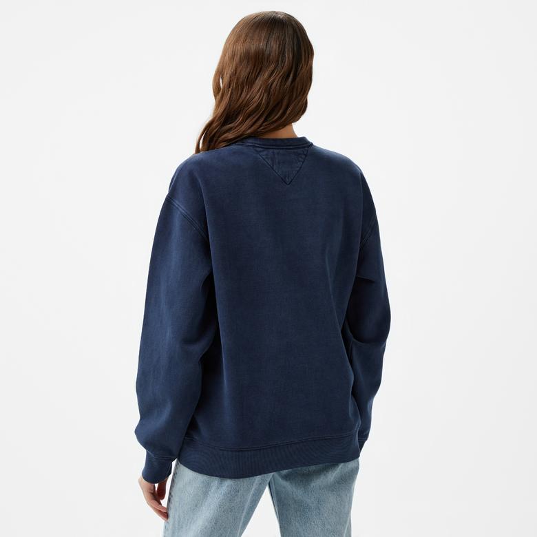 Tommy Jeans Kadın Mavi Sweatshirt