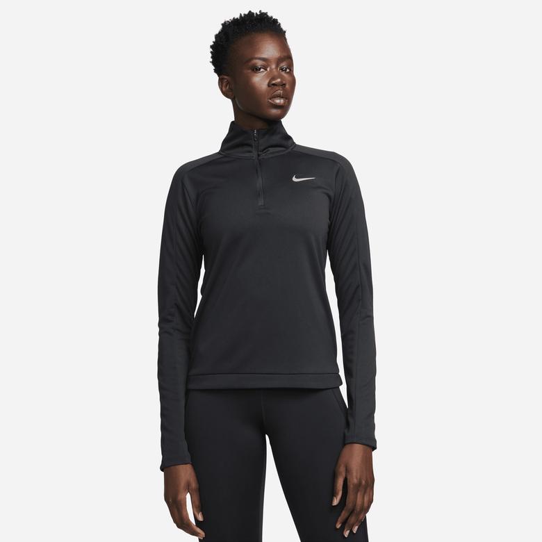 Nike Dri-FIT Pacer Half-Zip Kadın Siyah Sweatshirt