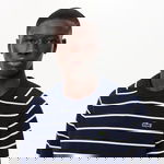 Lacoste Erkek Regular Fit Bisiklet Yaka Çizgili Lacivert Triko