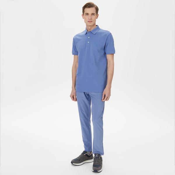 Nautica Erkek Mavi Slim Fit Kısa Kollu Polo