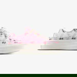 Converse Chuck Taylor All Star Lift Rose Cross Stitch Unisex Pembe Platform Sneaker
