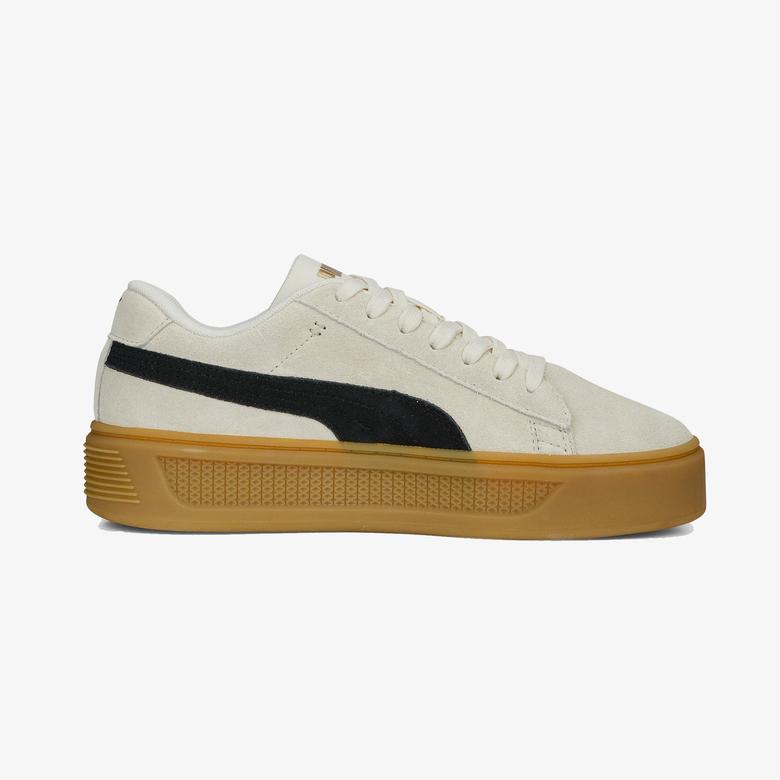 Puma Smash Platform V3 Sd Kadın Krem Sneaker