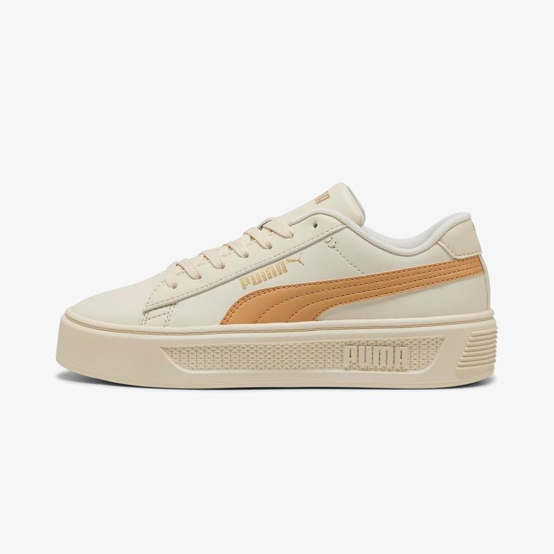 Puma Smash Platform Kadın Krem Sneaker