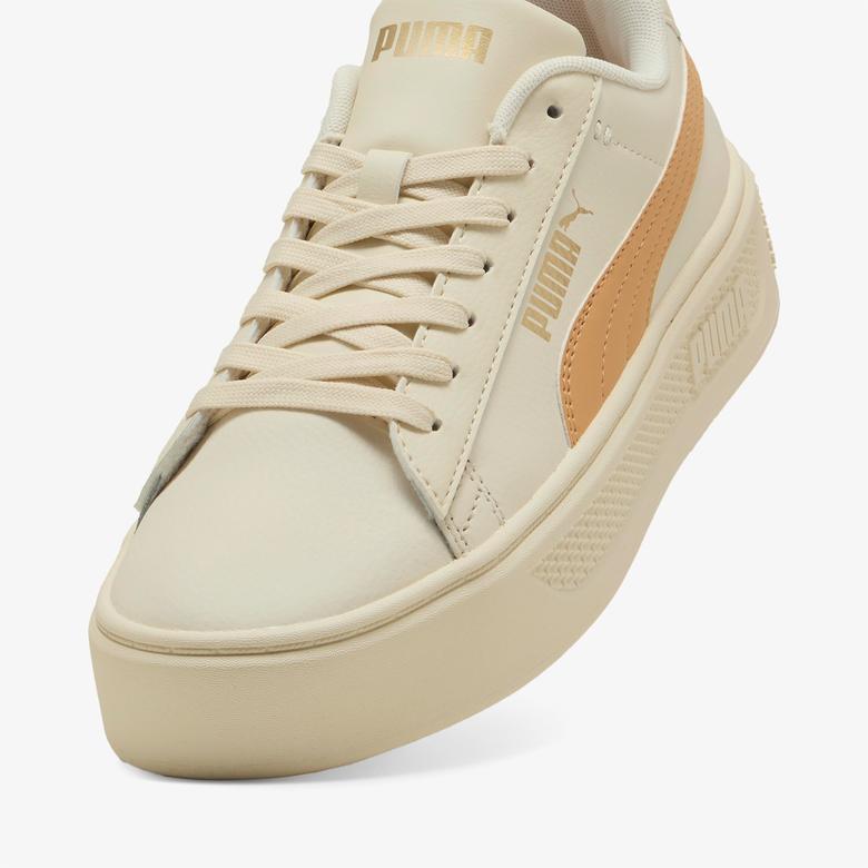 Puma Smash Platform Kadın Krem Sneaker