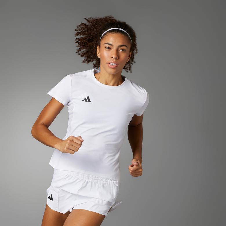 adidas Adizero Running Kadın Beyaz Koşu T-Shirt