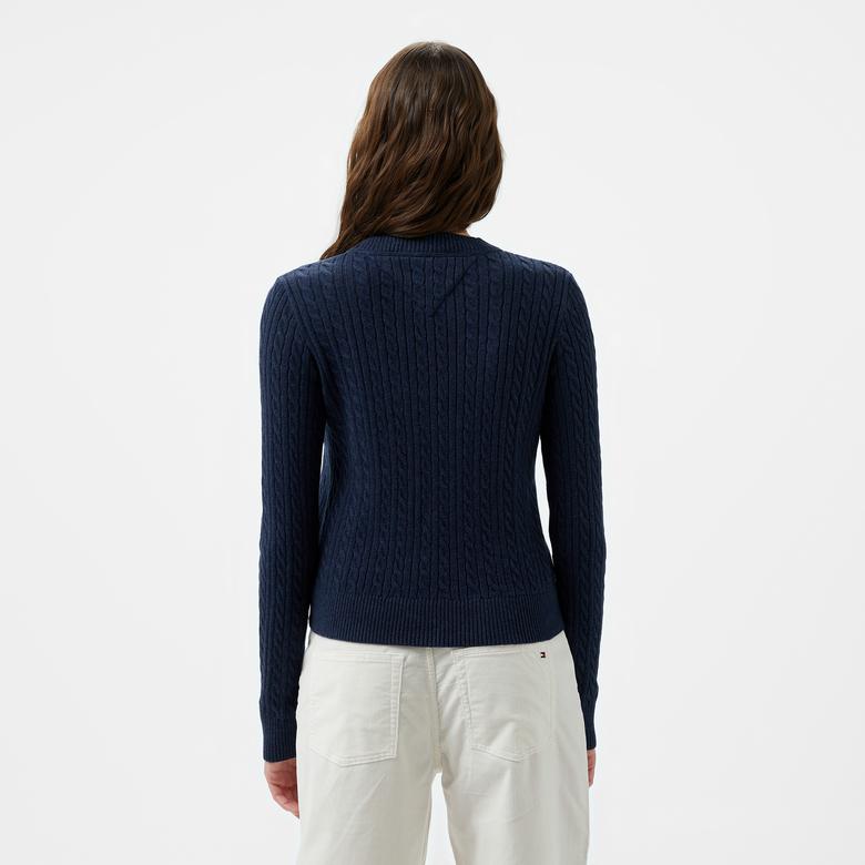 Tommy Jeans Kadın Mavi Triko