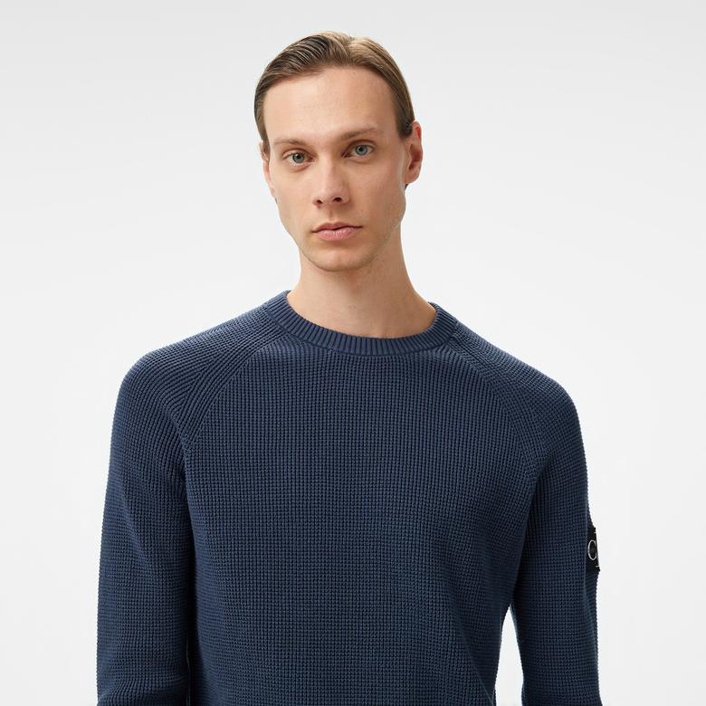Calvin Klein Jeans Erkek Mavi Triko