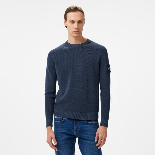 Calvin Klein Jeans Erkek Mavi Triko