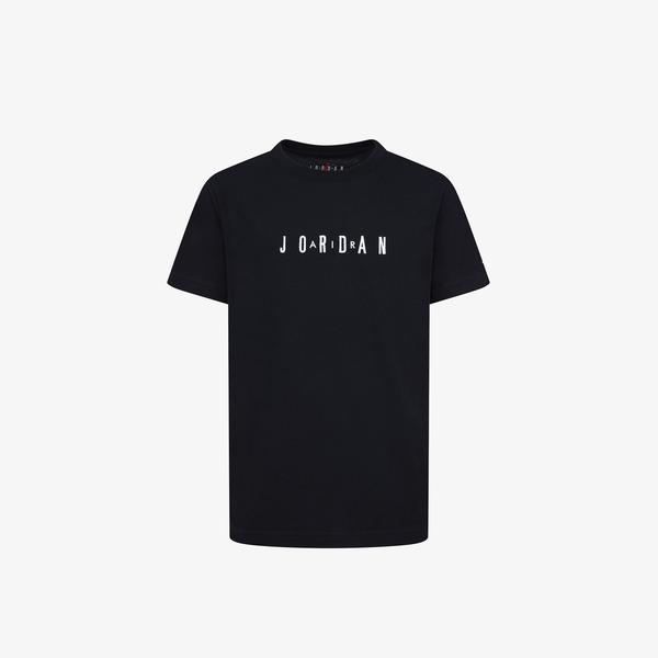 Jordan MJ Wordmark EMB Crew Çocuk Siyah Günlük T-Shirt