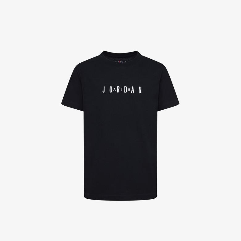 Jordan MJ Wordmark EMB Crew Çocuk Siyah Günlük T-Shirt