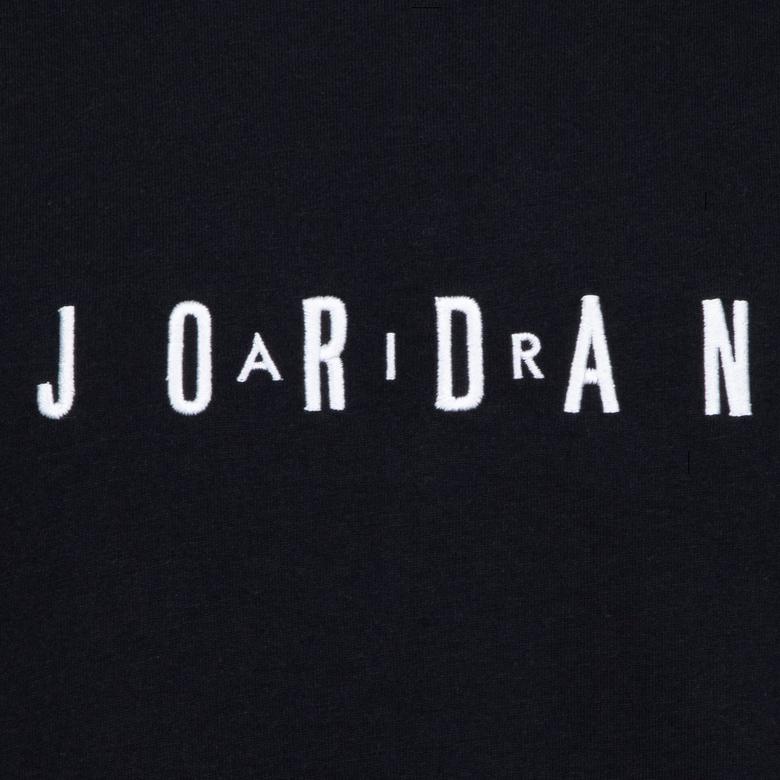 Jordan MJ Wordmark EMB Crew Çocuk Siyah Günlük T-Shirt