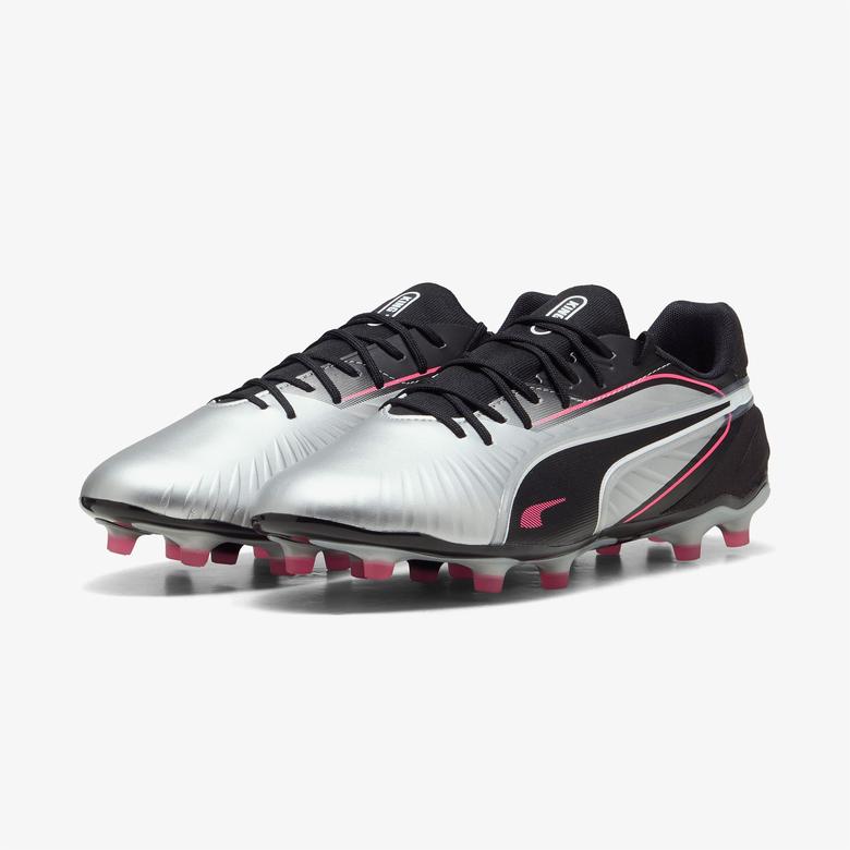 Puma King Match Fg/Ag Erkek Gri Çim Saha Kramponu